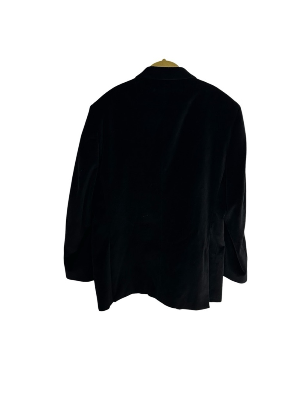 Lines Uomo Men's Black Velvet Blazer - Classic Single-Breasted Suit Jacket 44R - Picture 2 of 6